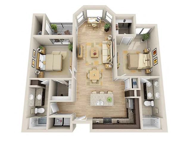B2_TwoBedroom floor plan