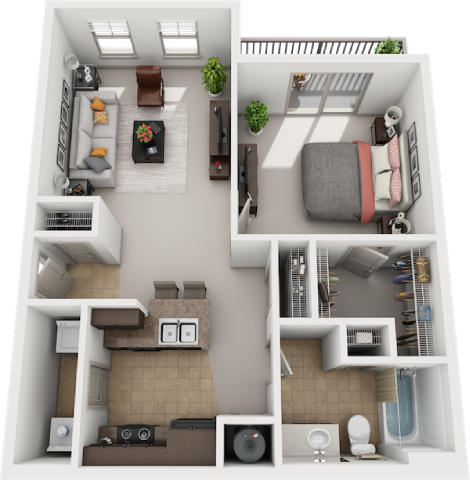 Renaissance_OneBedroom floor plan