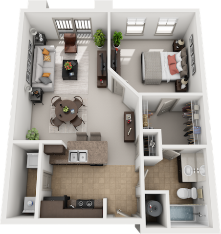 Jetton_OneBedroom floor plan