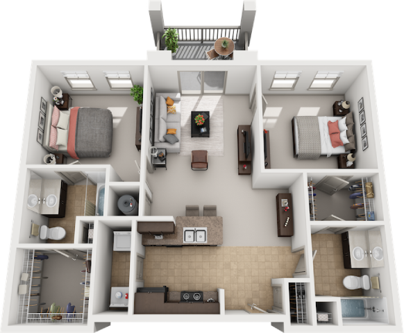 Reedy_TwoBedroom floor plan