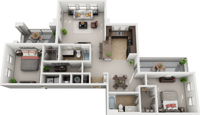 Romare_TwoBedroom floor plan
