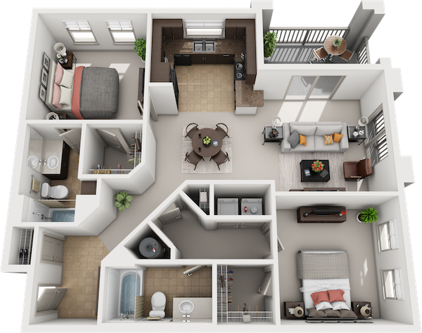 Midwood_TwoBedroom floor plan