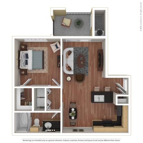 1A_OneBedroom floor plan