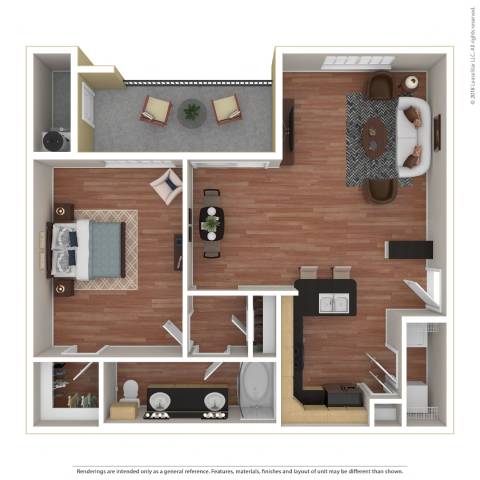 1D_OneBedroom floor plan