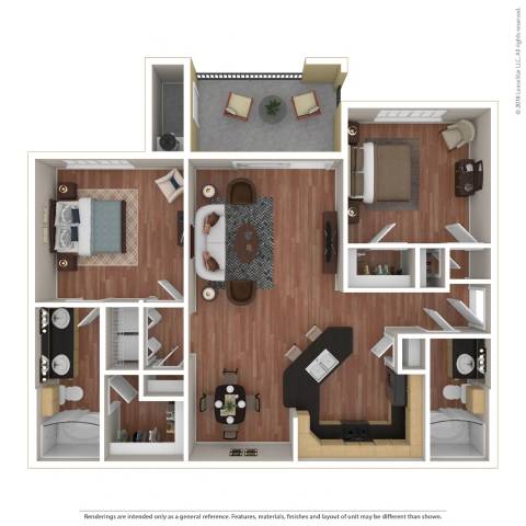 2B_TwoBedroom floor plan
