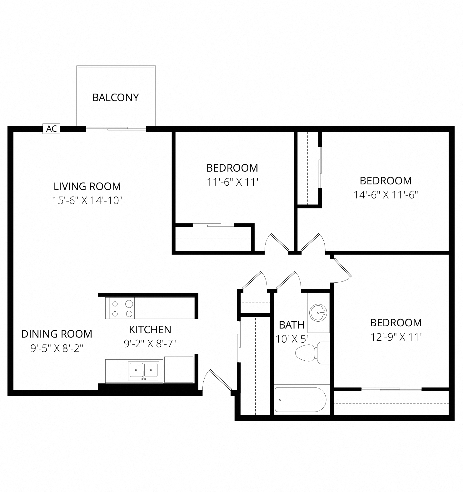3x1 floor plan