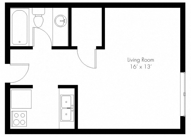 Studio small floor plan