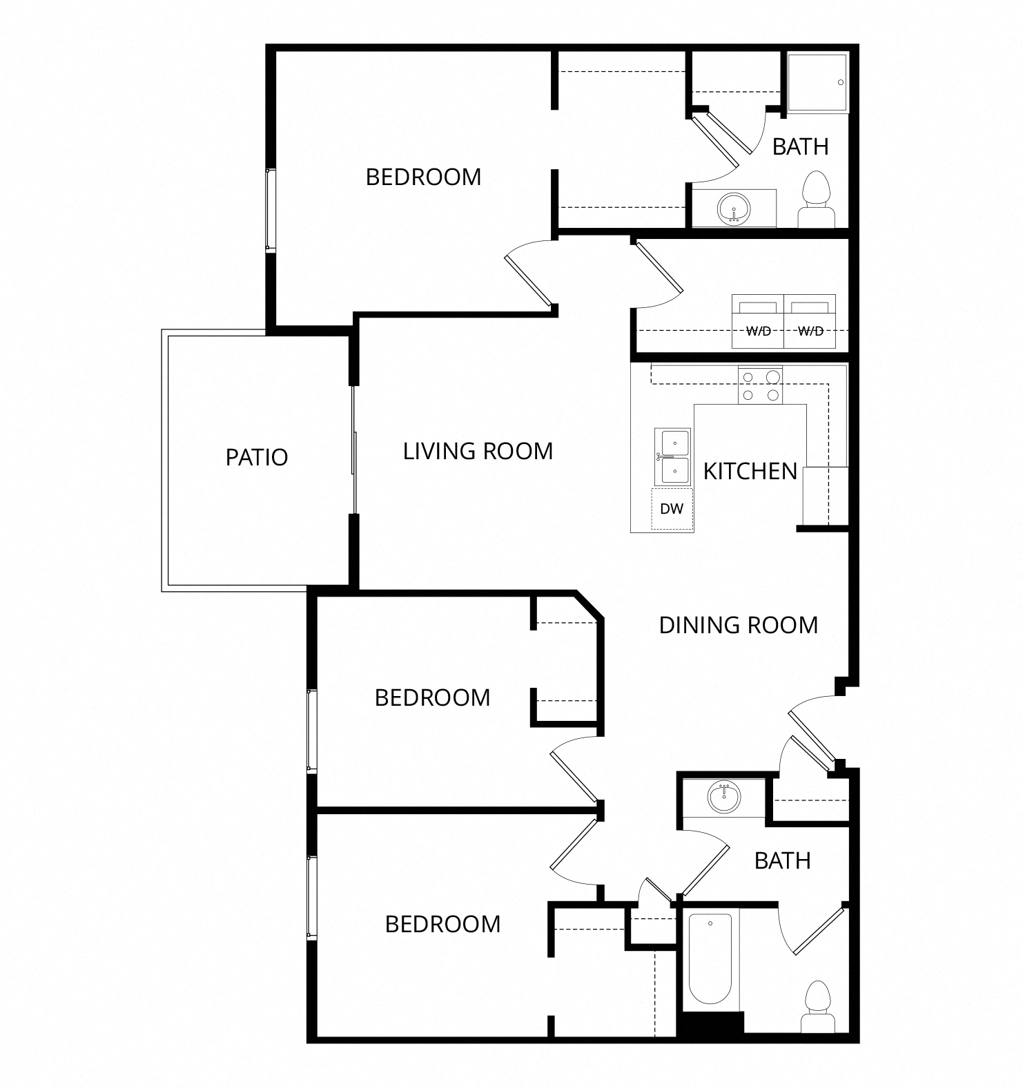 3x2 The Prairie floor plan