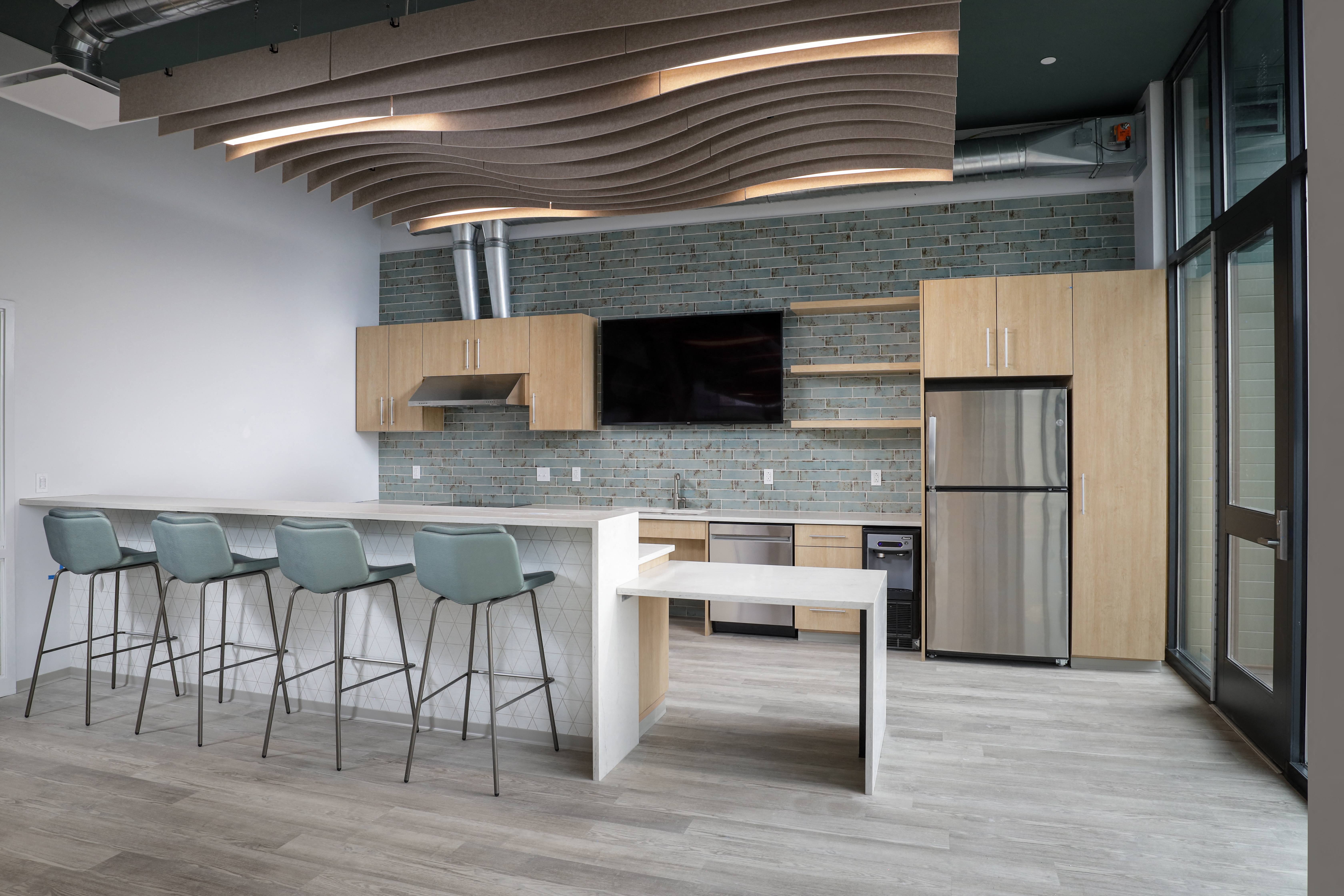 Clubroom kitchen and wetbar