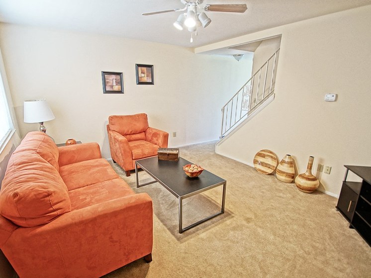 Modern Living Room at River Run Apartments - RYDYL I LLC,  Integrity Realty LLC, Warren
