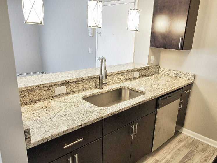 Sink With Faucet In Kitchen at The Reserves at 1150  Apartments, Integrity Realty LLC, Parma, Ohio