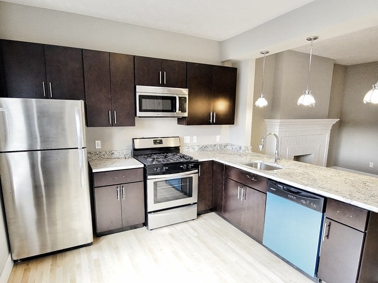 Chelsea Renovated Kitchen at Integrity Gold Coast Apartments, Lakewood, 44102
