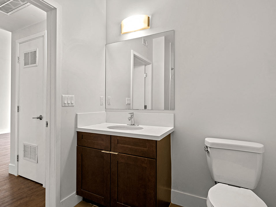 Bathroom with shower and tub.