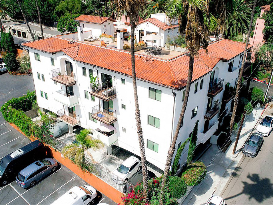 Aerial drone image of Bonita terrace taken from Franklin side.