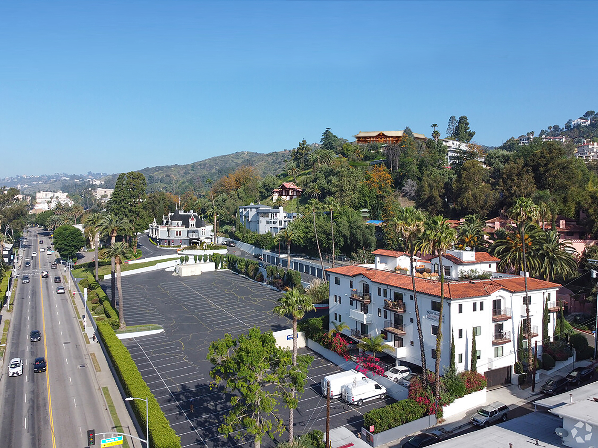In the heart of Hollywood, neighboring the historic Magic Castle and Yamashiro restaurant.