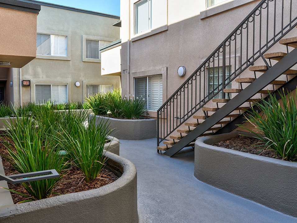 Open air courtyard at Magnolia Terrace.