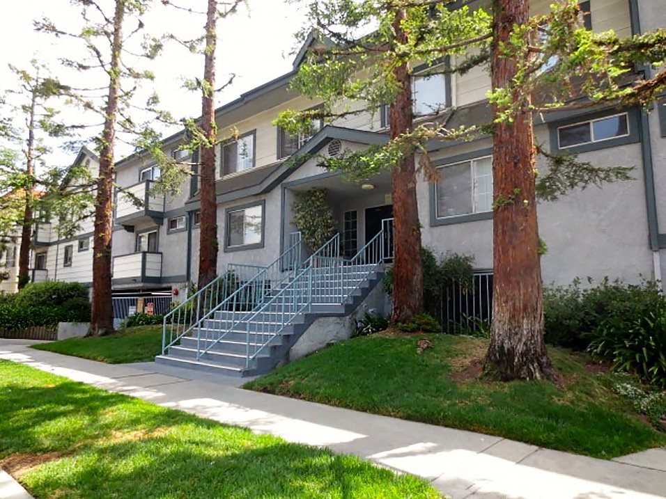 Entrance to Tilden Oaks Apartments.