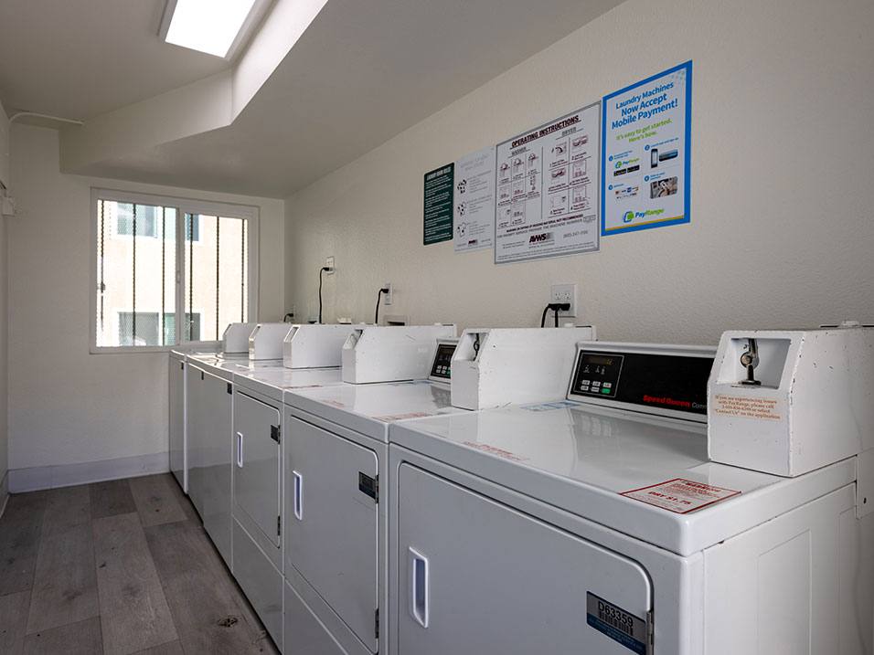 Clean and well-maintained laundry room.