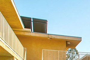 Large solar heated pool in Woodbridge Park courtyard.
