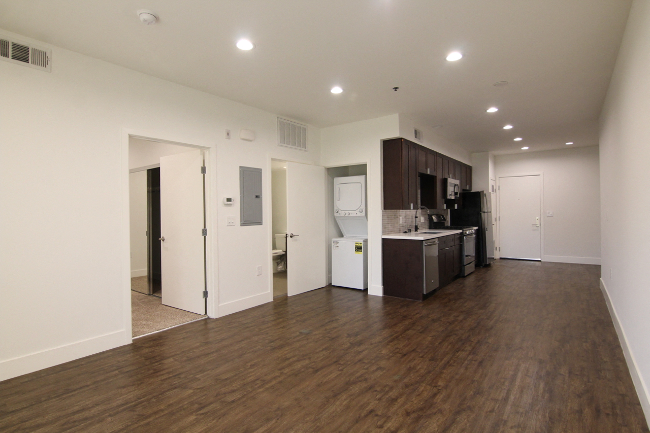 All apartments are fitted with in-unit washers and dryers.