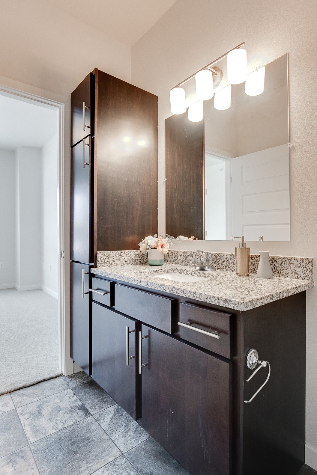 Bathroom Sink and Mirror