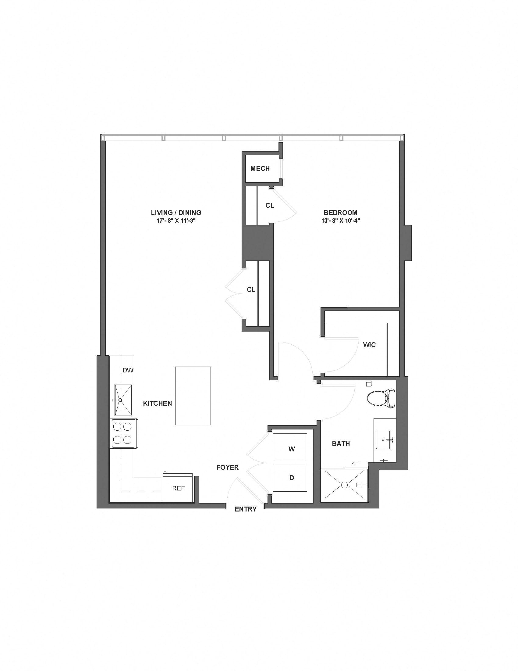 Floorplan image of apartment 08L