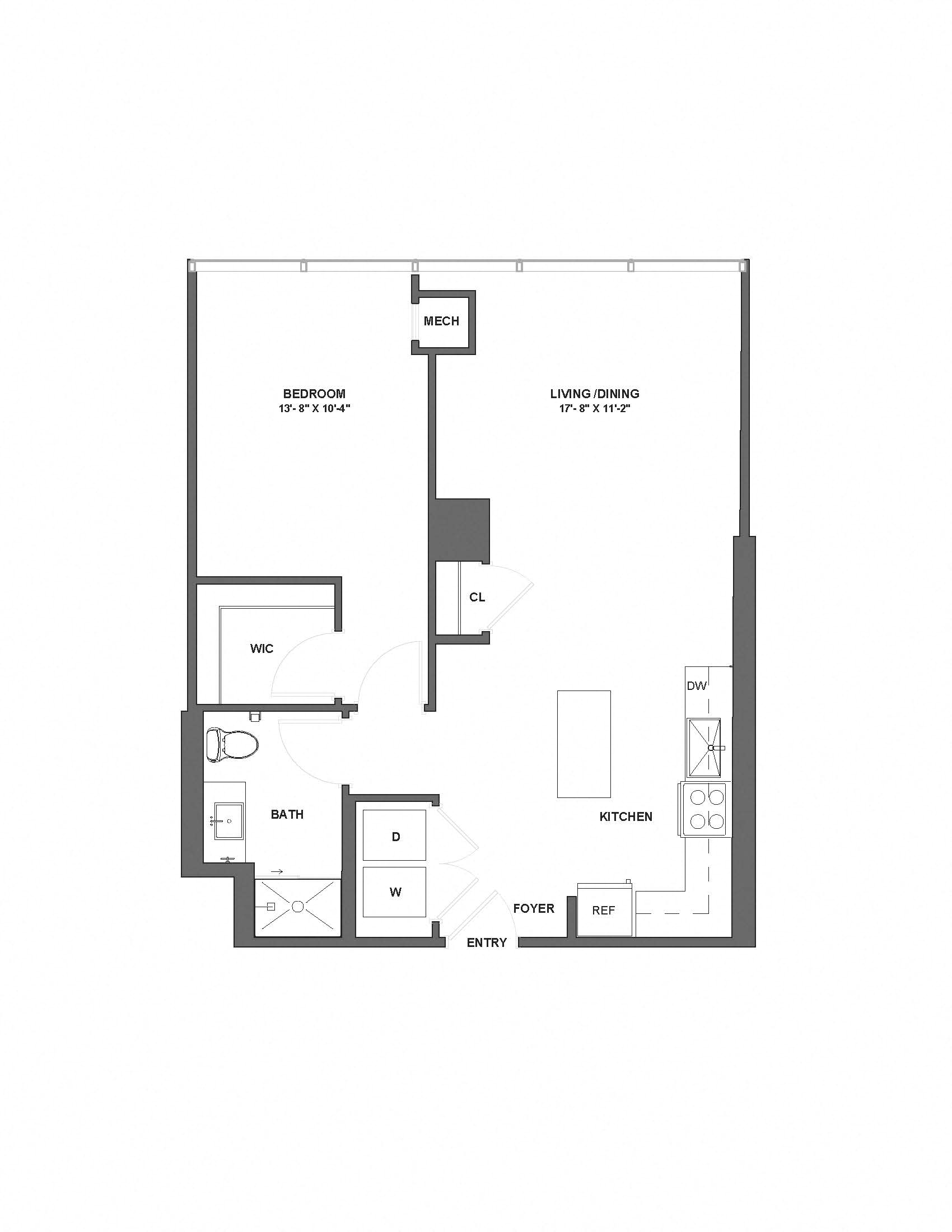Floorplan image of apartment 20N