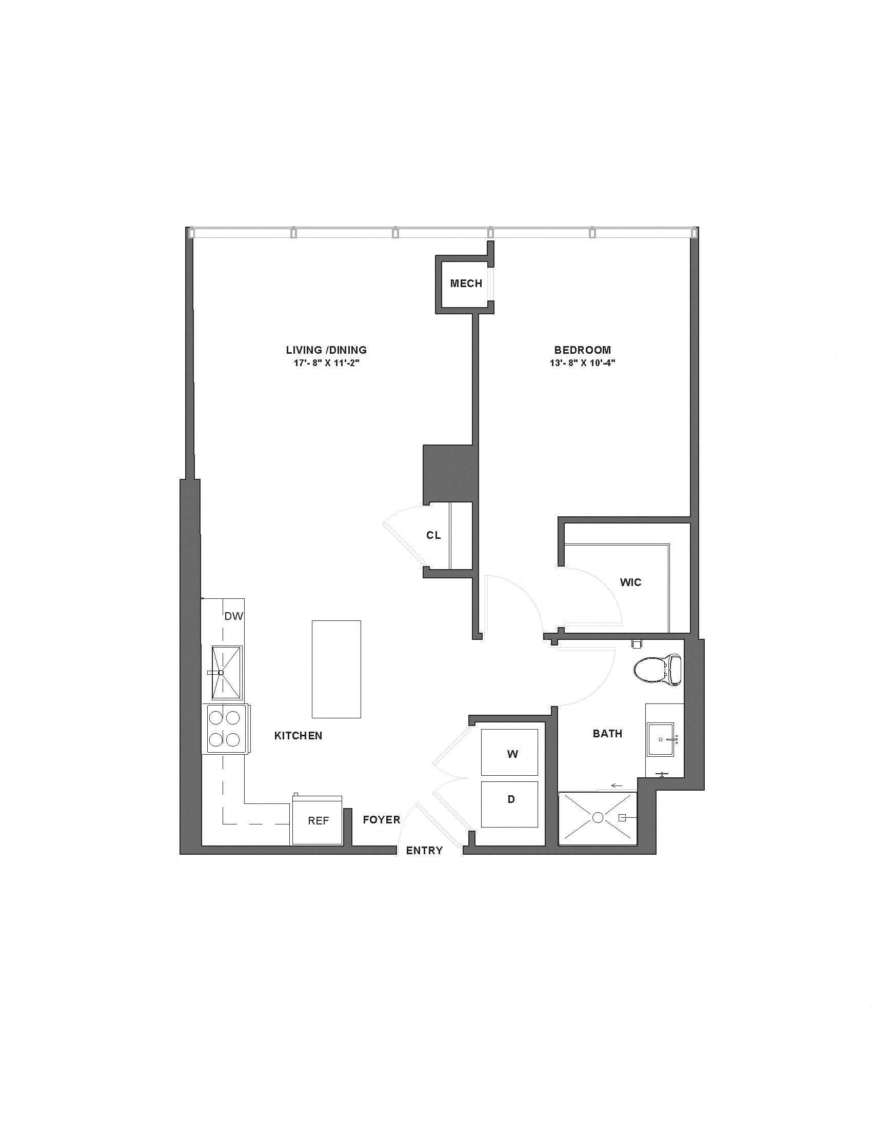 Floorplan image of apartment 18P