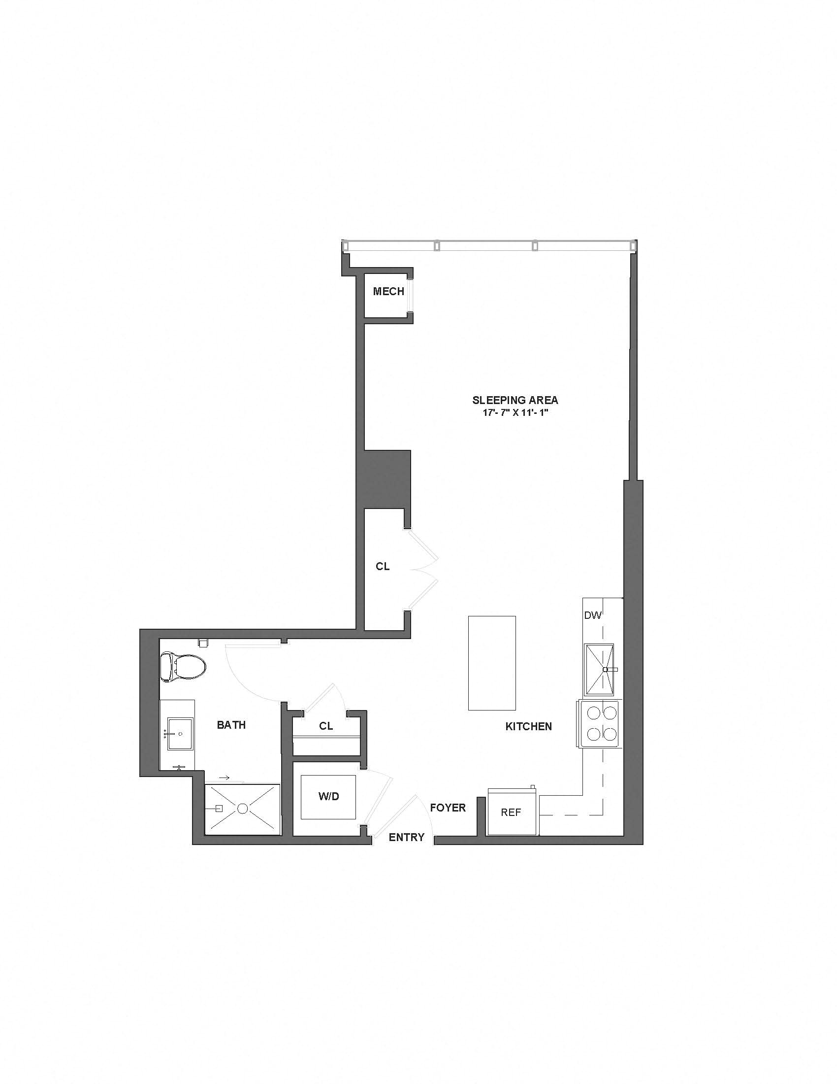Floorplan image of apartment 06N