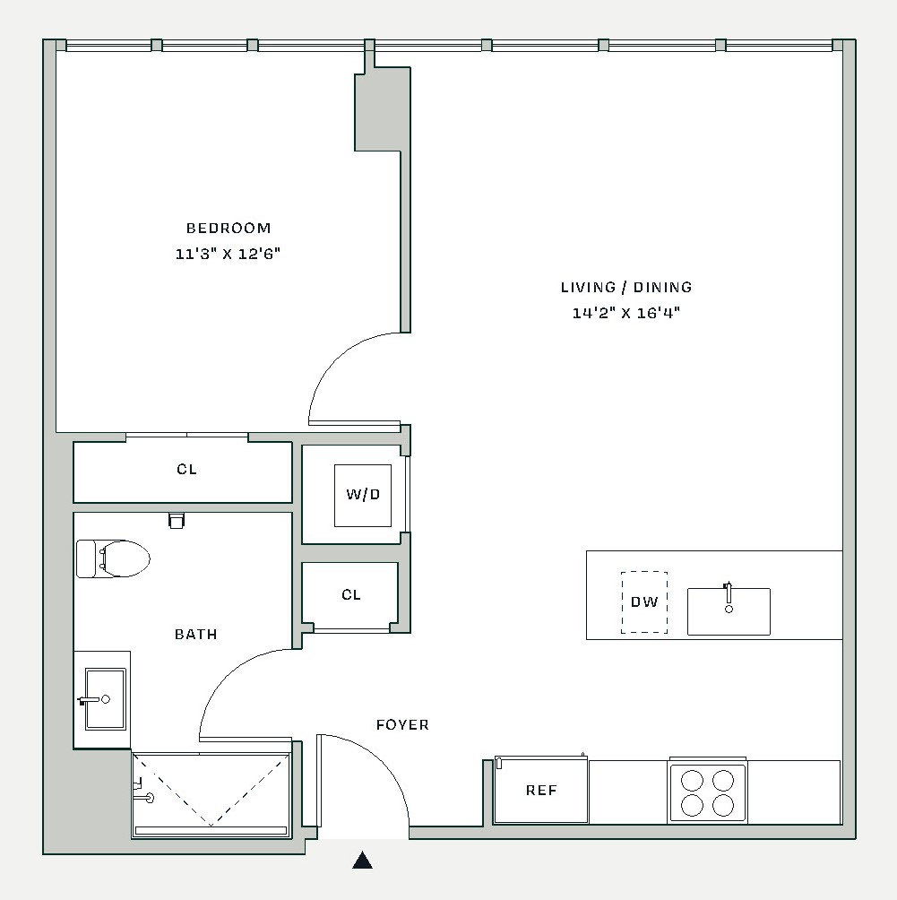 Floorplan image of apartment 608