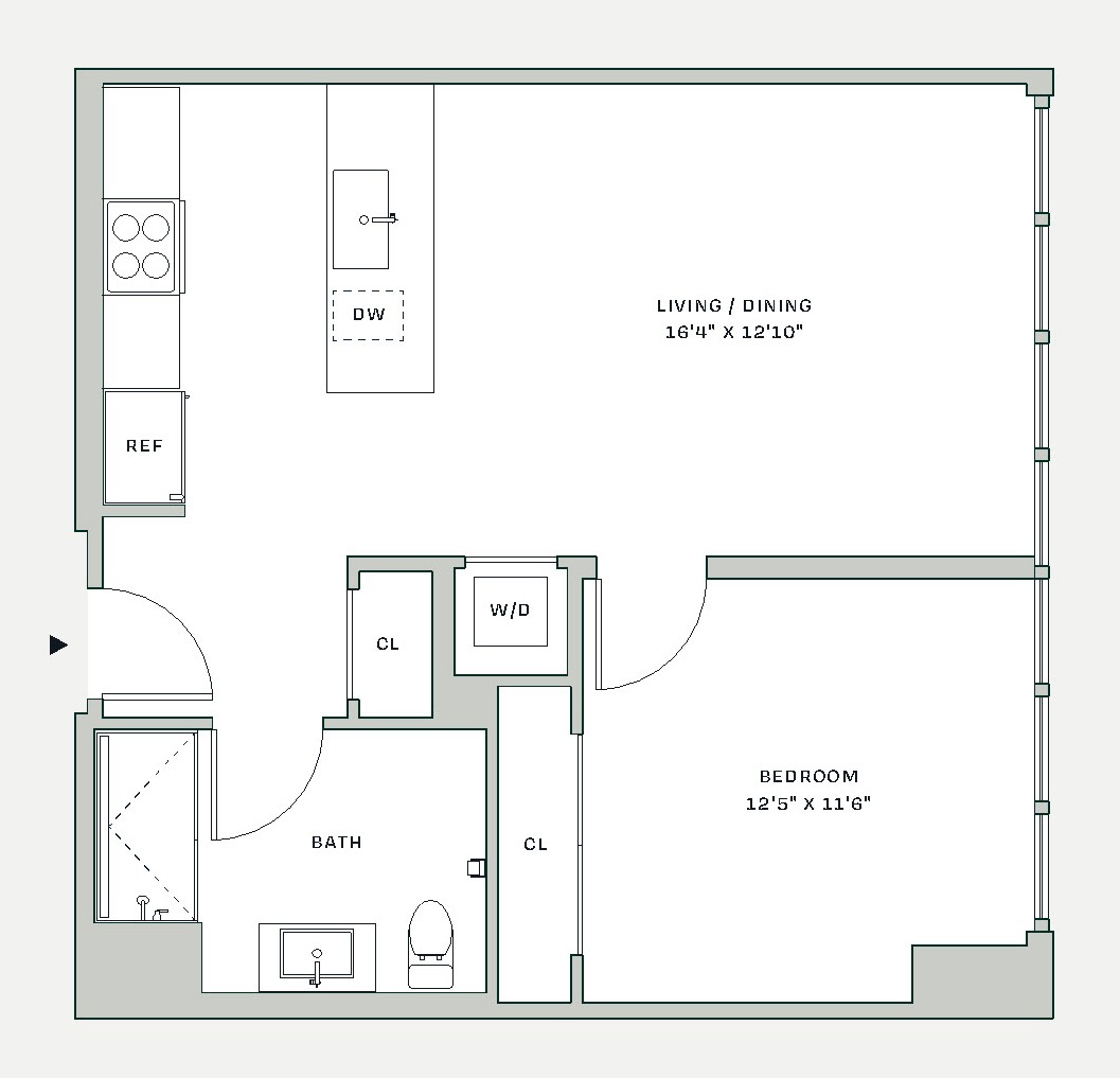 Floorplan image of apartment 409