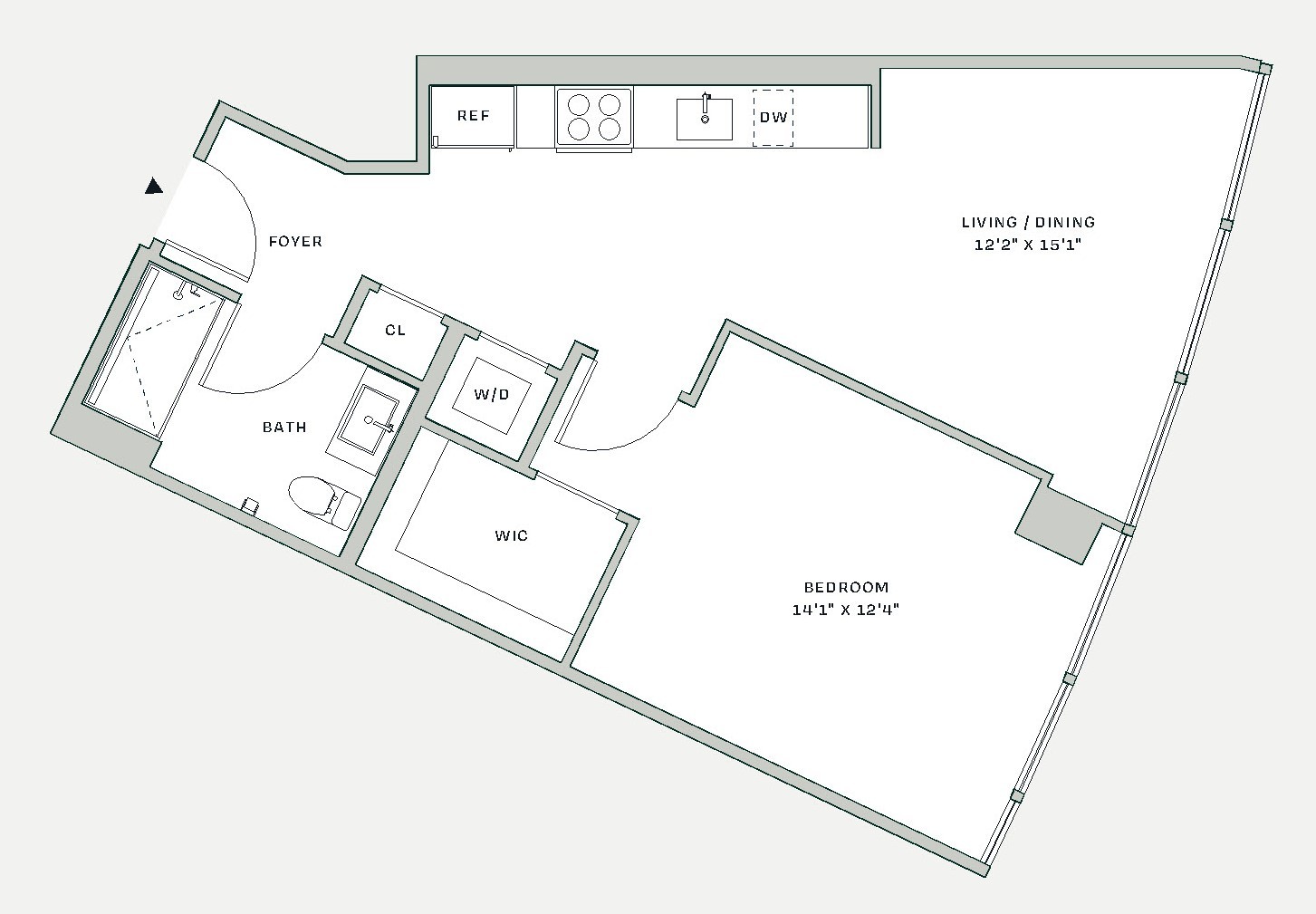 Floorplan image of apartment 324