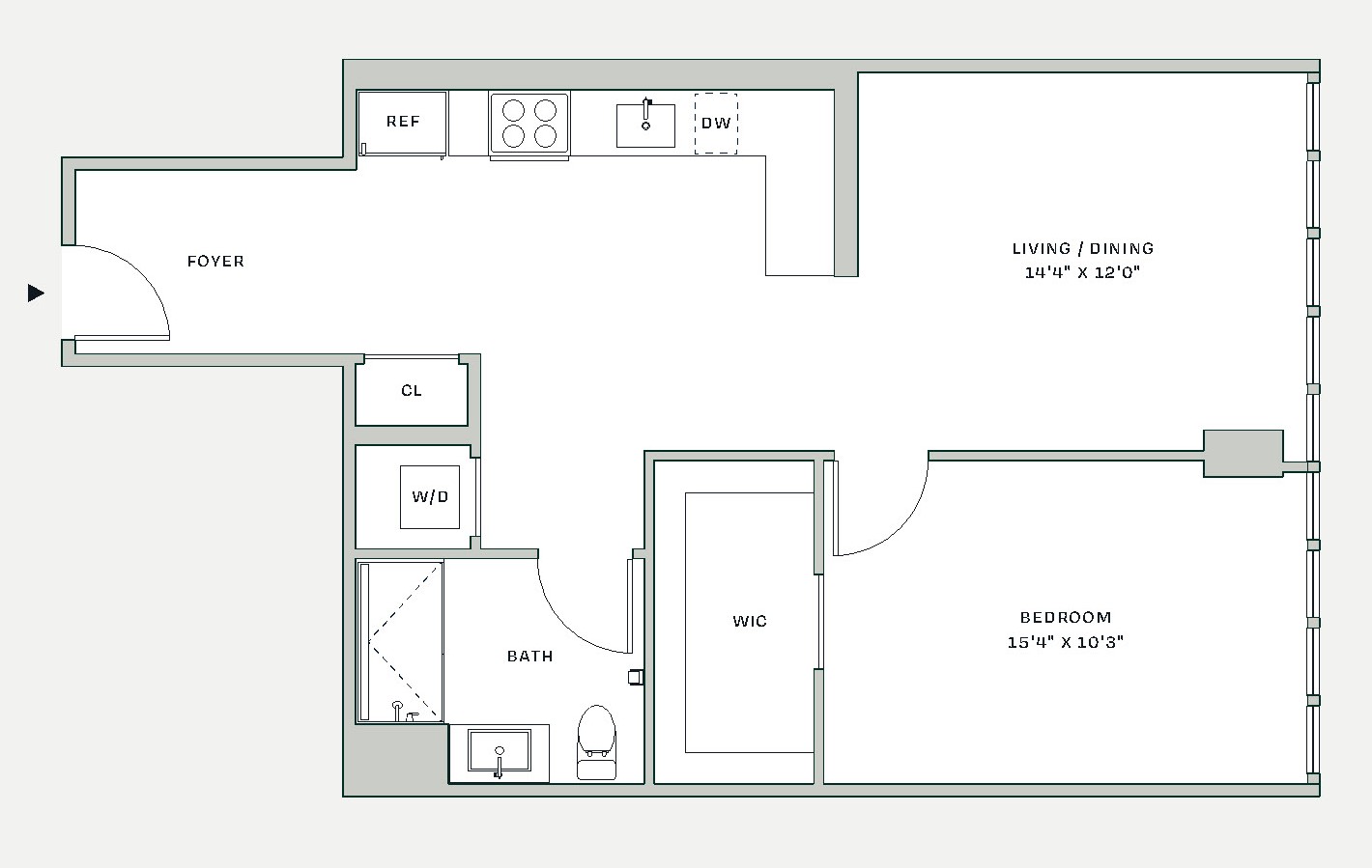 Floorplan image of apartment 713