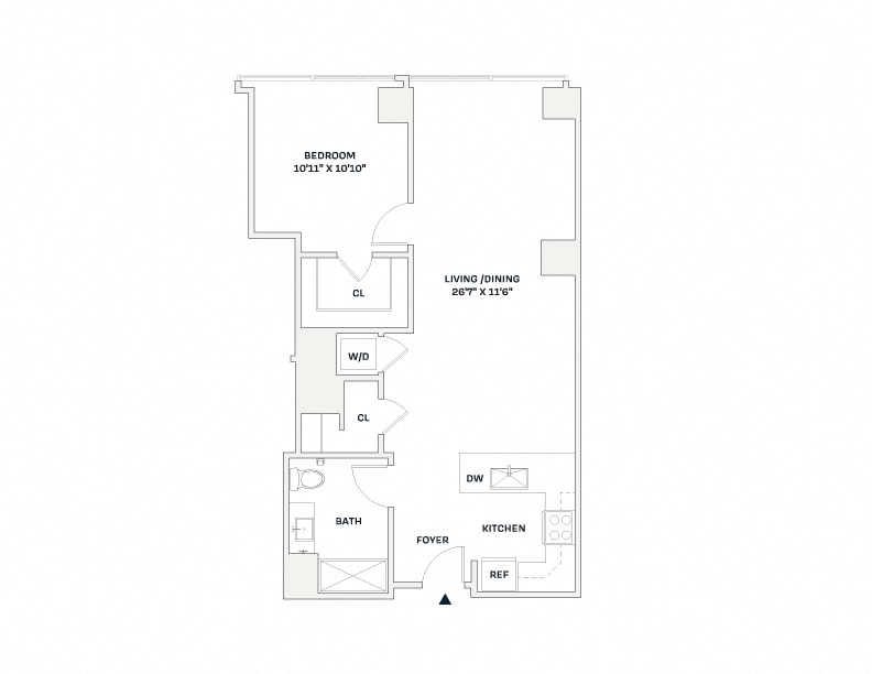 Floorplan image of apartment 206