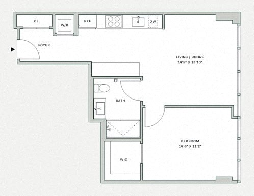 Floorplan image of apartment 321