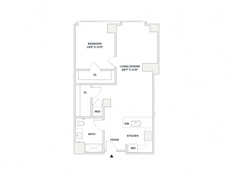 Floorplan image of apartment 208
