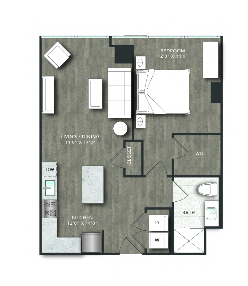 Floorplan image of apartment 20F