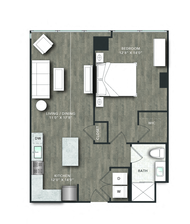 Floorplan image of apartment 06H