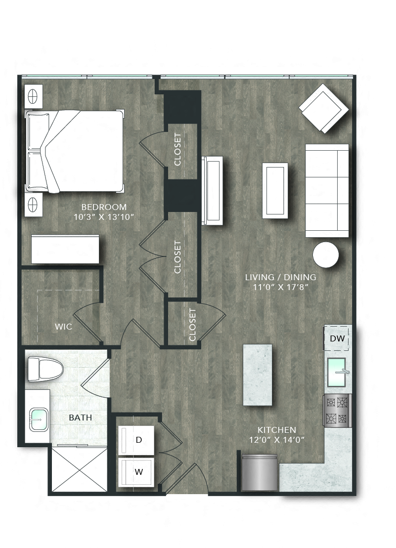 Floorplan image of apartment 25L