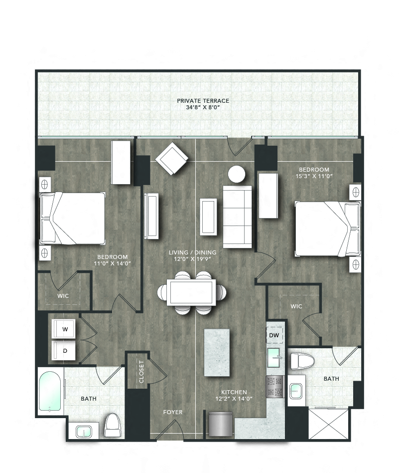 Floorplan image of apartment 06B