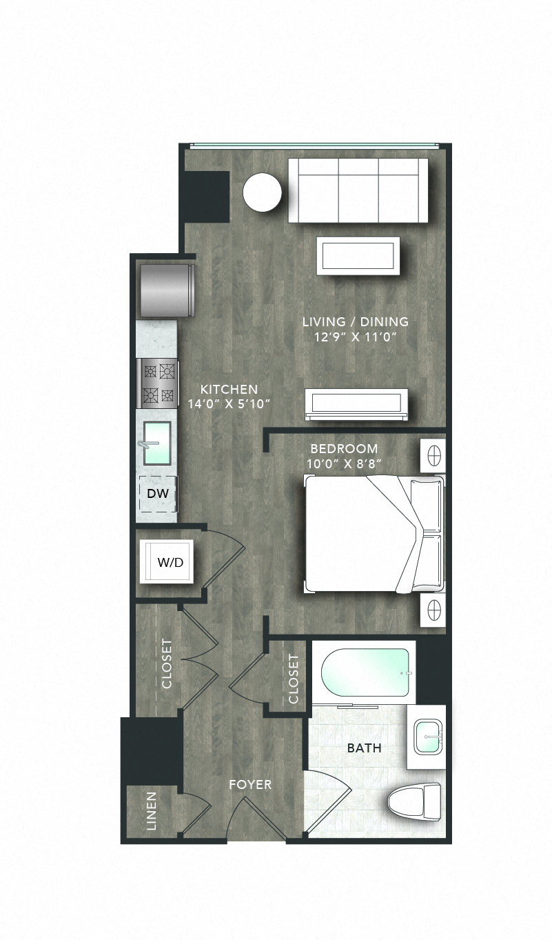 Floorplan image of apartment 25A