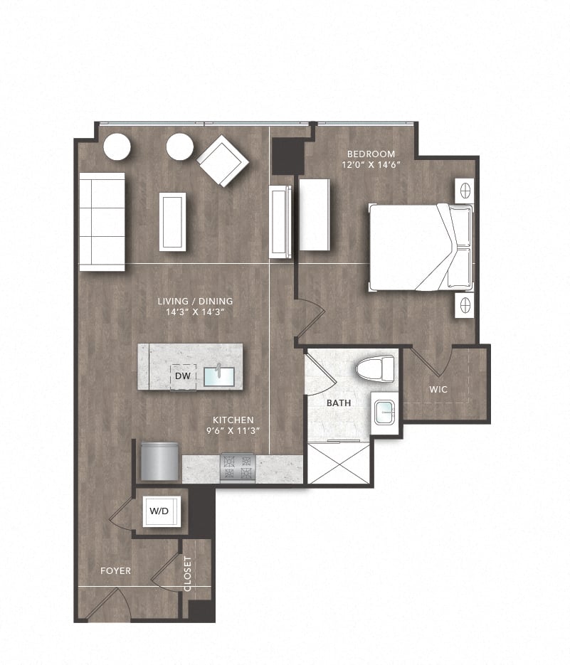Floorplan image of apartment 21T