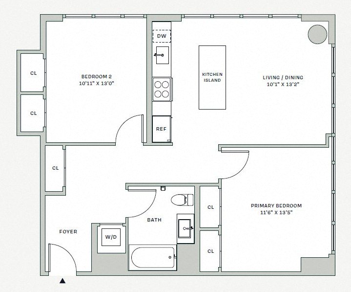 Floorplan image of apartment 510