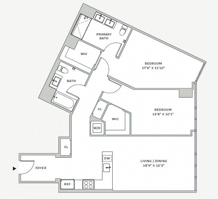 Floorplan image of apartment 317