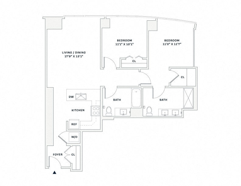 Floorplan image of apartment 701