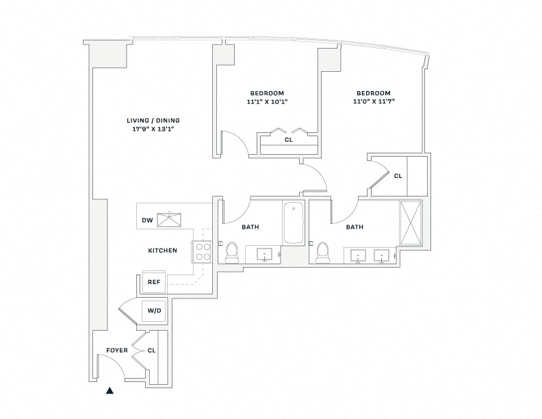 Floorplan image of apartment 2301