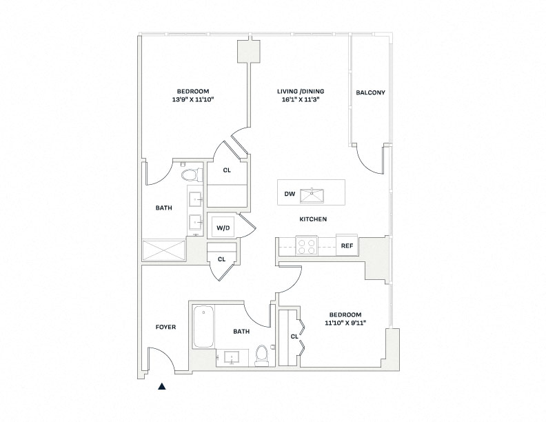 Floorplan image of apartment 1806