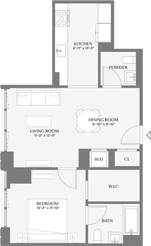 Floorplan image of apartment 432