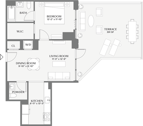 Floorplan image of apartment 202