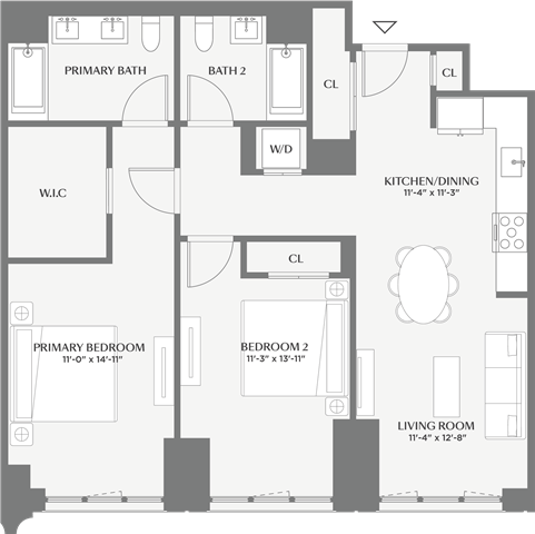 Floorplan image of apartment 225